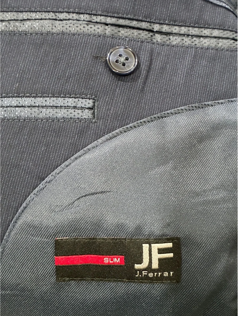 J. Ferrar Slim Fit Navy Blue Men's Blazer Suit Jacket